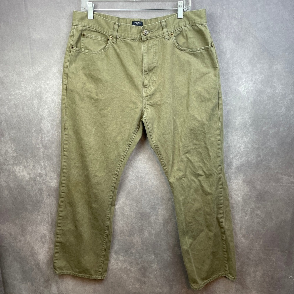 J. Crew Pants The Bleecker Mens Size 36x30 Khaki Tan 100% Cotton Trousers Casual